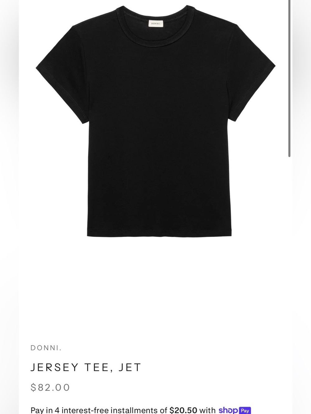 Donni The Jersey Tee - black